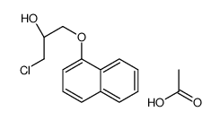 acetic acid,(2S)-1-chloro-3-naphthalen-1-yloxypropan-2-ol结构式