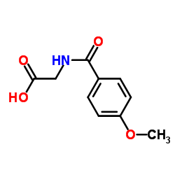 (4-甲氧基-苯甲酰氨基)-乙酸结构式