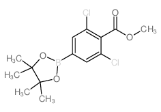 3,5-二氯-4-(甲氧羰基)苯基硼酸频哪醇酯结构式