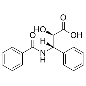 N-苯甲酰基-(2R,3S)-3-苯基异丝氨酸结构式