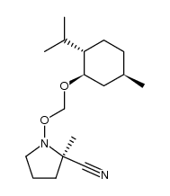(1'R,2R,2'S,5'R)-1-[(2-isopropyl-5-methylcyclohexyl)oxymethoxy]-2-methyl-2-pyrrolidinecarbonitrile结构式