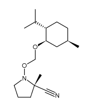 (1'R,2S,2'S,5'R)-1-[(2-isopropyl-5-methylcyclohexyl)oxymethoxy]-2-methyl-2-pyrrolidinecarbonitrile结构式
