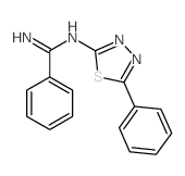 N-(5-phenyl-1,3,4-thiadiazol-2-yl)benzenecarboximidamide结构式