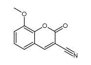 8-methoxy-2-oxo-2H-1-benzopyran-3-carbonitrile结构式