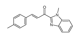 1-(1-methylbenzimidazol-2-yl)-3-(4-methylphenyl)prop-2-en-1-one结构式