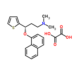 (S)-(+)-N,N-二甲基-3-(1-萘氧基)-3-(2-噻吩基)丙胺草酸盐结构式