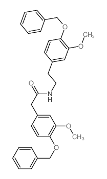 2-(3-methoxy-4-phenylmethoxy-phenyl)-N-[2-(3-methoxy-4-phenylmethoxy-phenyl)ethyl]acetamide结构式