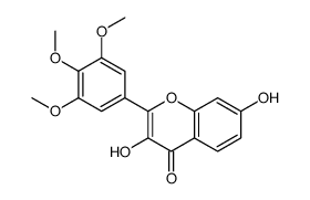 3,7-二羟基-3',4',5'-三甲氧基黄酮结构式