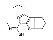 ethyl 2-(methylcarbamothioylamino)-5,6-dihydro-4H-cyclopenta[b]thiophene-3-carboxylate结构式