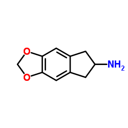 5,6-亚甲二氧基-2-氨基茚满结构式