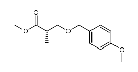 (S)-3-(4-methoxybenzyloxy)-2-methylpropionic acid methyl ester结构式