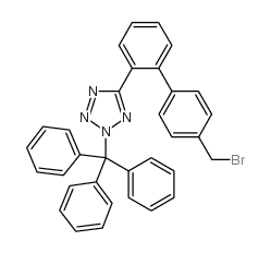 5-[4’-(溴甲基)-[1,1’-联苯]-2-基]-2-(三苯基甲基)-2H-四氮唑结构式