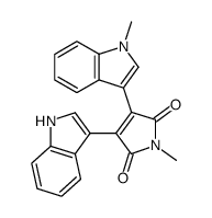 3-(1-methyl-3-indolyl)-4-(3-indolyl)-1-methyl-pyrrole-2,5-dione结构式