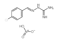 2-[(4-chlorophenyl)methylideneamino]guanidine; dihydroxy-oxo-azanium结构式