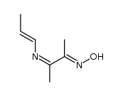 (2E,3Z)-3-(prop-1-en-1-ylimino)butan-2-one oxime结构式