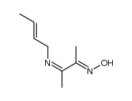 (2E,3Z)-3-(but-2-en-1-ylimino)butan-2-one oxime结构式