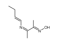 (2E,3Z)-3-(but-1-en-1-ylimino)butan-2-one oxime结构式