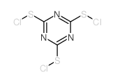 2,4,6-tris(chlorosulfanyl)-1,3,5-triazine结构式