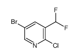 5-Bromo-2-chloro-3-(difluoromethyl)pyridine结构式