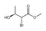 methyl (2R,3S)-2-bromo-3-hydroxy butanoate结构式
