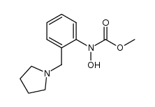 N-carbomethoxy-N-hydroxy-(2-pyrrolidinomethyl)-aniline结构式