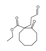 ethyl 2-oxo-1-(3-oxopropyl)cyclooctane-1-carboxylate结构式