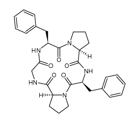 cyclo-(Gly-cis-L-Pro-L-Phe-cis-L-Pro-L-Phe)结构式