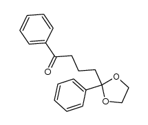 2-(3-benzoylpropyl)-2-phenyl-1,3-dioxolane结构式