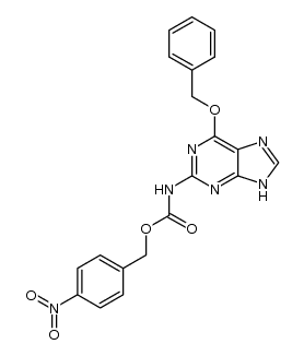 4-nitrobenzyl (6-(benzyloxy)-9H-purin-2-yl)carbamate结构式