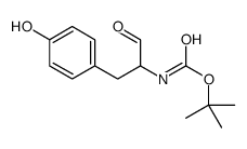 tert-butyl N-[1-(4-hydroxyphenyl)-3-oxopropan-2-yl]carbamate结构式