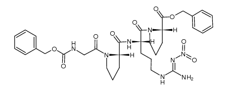 Z-Gly-Pro-Arg(NO2)-Pro-OBzl结构式