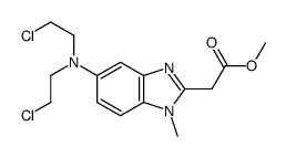 5-(bis(2-chloroethyl)amino)-1-methylbenzimidazolyl-2-acetic acid methyl ester结构式