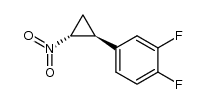 trans-(1R,2S)-2-(3,4-difluorophenyl)-1-nitrocyclopropane结构式