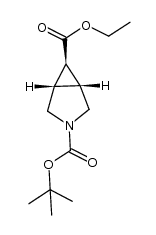 (1R,5S,6r)-3-tert-butyl 6-ethyl 3-azabicyclo[3.1.0]hexane-3,6-dicarboxylate结构式