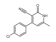 4-(p-chlorophenyl)-6-methyl-3-cyano-2-pyridone结构式