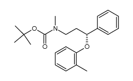 (-)-N-tert-butoxycarbonyl-N-methyl-3-phenyl-3-(2-methylphenoxy)propanamine结构式