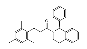 (1S)-2-(3-mesitylpropanoyl)-1-phenyl-1,2,3,4-tetrahydroisoquinoline结构式
