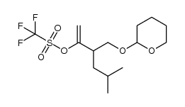 5-methyl-3-(((tetrahydro-2H-pyran-2-yl)oxy)methyl)hex-1-ene-2-yl trifluoromethanesulfonate结构式