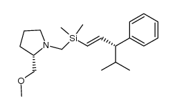 (S)-1-((dimethyl((R,E)-4-methyl-3-phenylpent-1-en-1-yl)silyl)methyl)-2-(methoxymethyl)pyrrolidine结构式