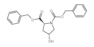 (2s,4r)-1,2-二苄氧羰基-4-羟基吡咯烷结构式