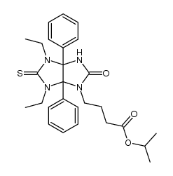 isopropyl 4-(4,6-diethyl-2-oxo-3a,6a-diphenyl-5-thioxooctahydroimidazo[4,5-d]imidazol-1-yl)butanoate结构式