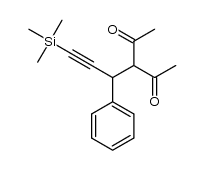 3-(1-phenyl-3-trimethylsilyl-2-propynyl)pentane-2,4-dione结构式