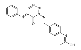 N-[4-[(4-oxo-2H-triazino[5,4-b]indol-3-yl)iminomethyl]phenyl]acetamide结构式