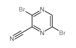 3,6-Dibromopyrazine-2-carbonitrile结构式