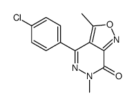 4-(4-chlorophenyl)-3,6-dimethyl-[1,2]oxazolo[3,4-d]pyridazin-7-one结构式