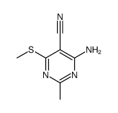 4-氨基-5-氰基-2-甲基-6-甲基硫代嘧啶结构式