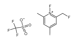 N-Fluoro-2-fluoromethyl-4,6-dimethylpyridinium triflate结构式