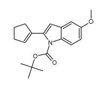 N-Boc-2-(cyclopenten-1-yl)-5-methoxyindole结构式