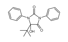 5-(tert-butyl)-5-hydroxy-1,3-diphenylimidazolidine-2,4-dione结构式