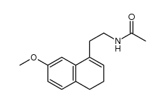 N-[2-(7-methoxy-3,4-dihydro-naphthalen-1-yl)ethyl]acetamide结构式